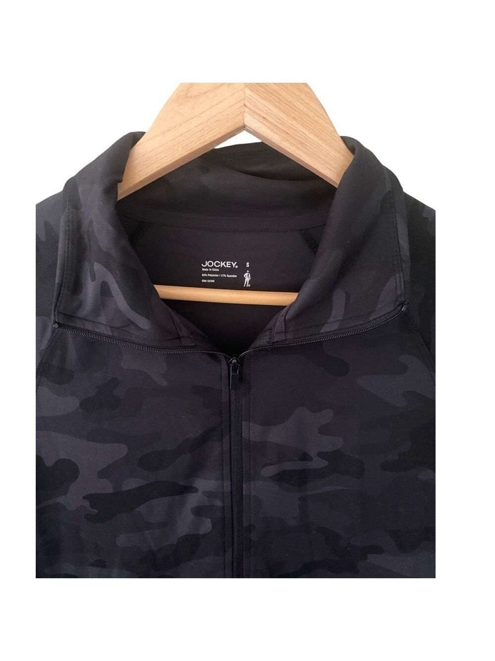 Jockey Full Zip Active Yoga Jacket Camo Black NWT Size S - Picture 5 of 10